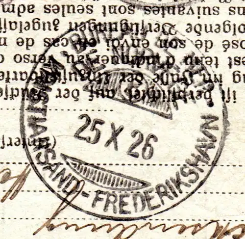 DR 1926, 50+rücks. 3x100 Pf. auf Wert Paketkarte v. Pforzheim n. Norwegen.