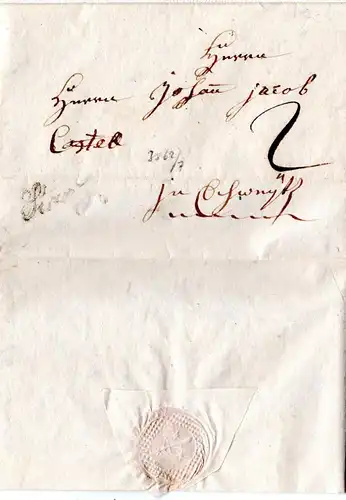 Schweiz 1823, Schreibschrift-L1 STANZ auf  Brief n. Schwytz.