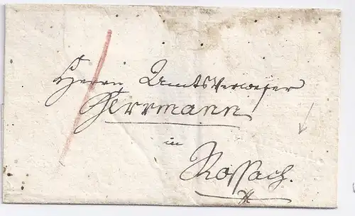 Württemberg, L1 "D. Heilbronn" deutlicher farbloser Stpl. auf Bestellgeld Brief 