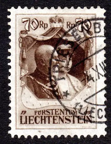 Liechtenstein Nr. 93, sauber gest. 70 Rp.