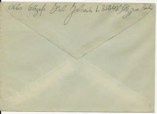 FP WK II 1945, Luft Feldpost Brief v. Masolv bei Narvik, Norwegen. #2317