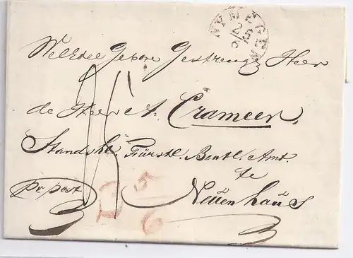 NL Hannover 1849, K1 NYMEGEN auf Porto Brief n. Neuenhaus. Gute Erhaltung! #180