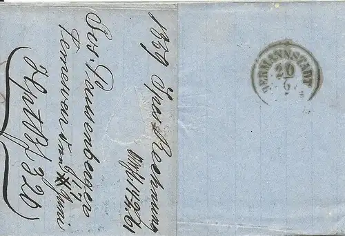 Österreich 1859, Brief m. 15 Kr. u. K1 + Firmenvorausentwertung v. Temesvar
