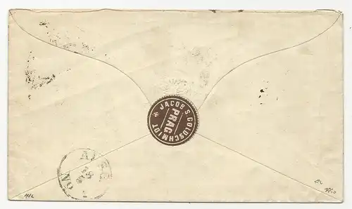 Österreich, 10 Kr. 1864 als Zusatzfrankatur auf 5 Kr. Ganzsache Brief v. Prag 
