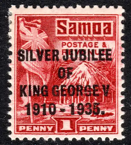 Samoa 72C *, unused 1d lake (SG 177ax) with perforation 14/14 1/2. ex P. Jensen