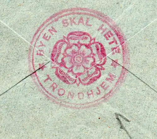 Norwegen 1929/30, 2 Briefe (1mal NIDAROS) m. Propaganda Stempel f. Trondhjem. 