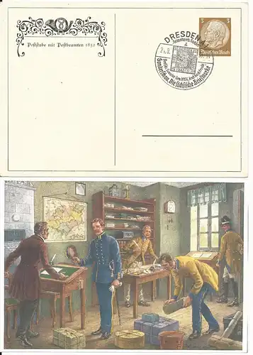 DR PP 122-E 5/05, Sachsen Post Privat Ganzsache m. Sonderstempel Dresden