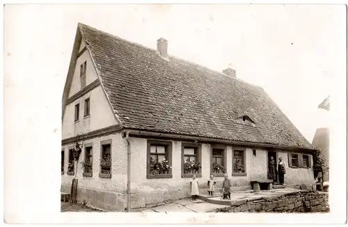 Bayern 1915, Posthilfstelle STEINSFELD Taxe Hartersfeld auf sw-AK (Helbig 250).