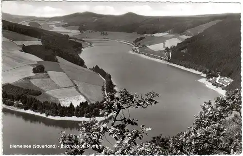 BRD 1959, Landpost Stpl. HERINGHAUSEN über Korbach auf Diemelsee AK m. 10 Pf.
