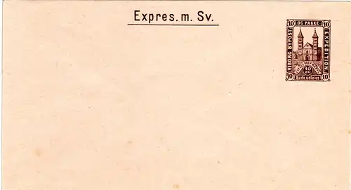 Dänemark, Bypost Viborg, ungebr. 10 öre Expres.m.Sv. Ganzsache. (DAKA 1200)