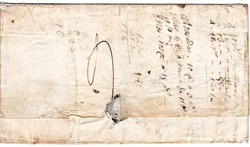 Frankreich 1837, Porto Brief v. BAYONNE n. Algerien via Oloron, Zaragoza, Madrid