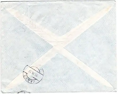 Österreich 1922, 4er-Block 12 1/2 K. auf Reko Brief v. Wien n. Liechtenstein.