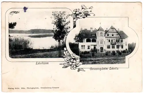 Lehnitz, Genesungsheim u. Lehnitzsee, 1906 gebr. sw-AK.