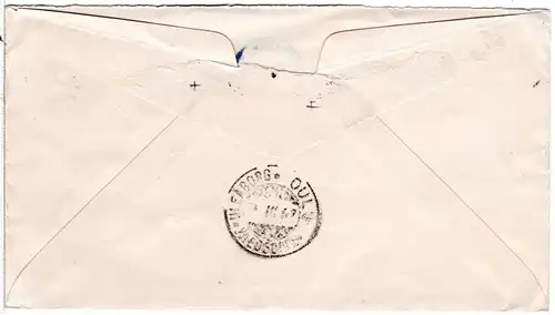 USA 1907, 5C. Ganzsache Brief v. New York n. Finnland m. Schiffstpl. BALTIC 