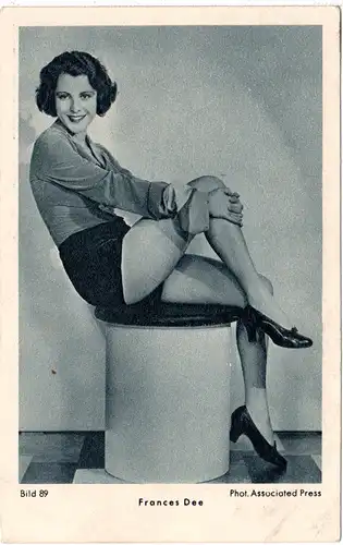 Schauspielerin Frances Dee in kesser Pose, ungebr. sw-AK