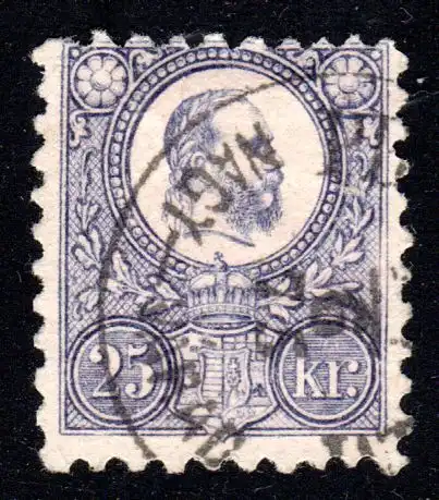 Ungarn 13, sauber gest. 25 Kr. Franz-Josef.