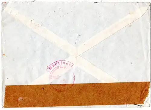Norwegen 1941, 5 Marken auf Express Brief m. Trondheim u. Dänemark Zensuren