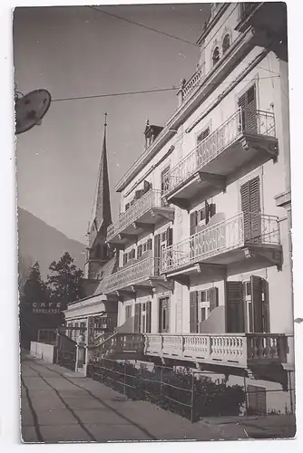 Italien, Meran Hotel Royal u. Cafe Promenade, Südtirol sw-AK. #594