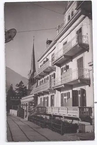 Italien, Meran Hotel Royal u. Cafe Promenade, gebr. Südtirol sw-AK. #594