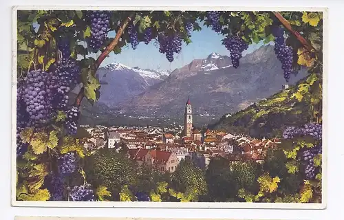 Italien, Meran im Wein Rahmen, Südtirol Alto Adige Farb AK. #467