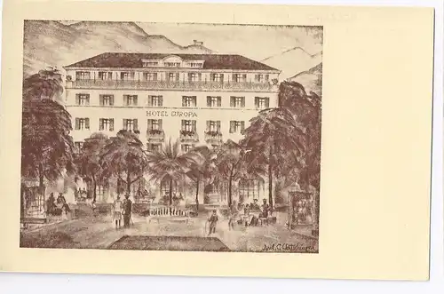 Italien, Bozen Bolzano Hotel Europa, Südtirol Alto Adige sw-AK. #785