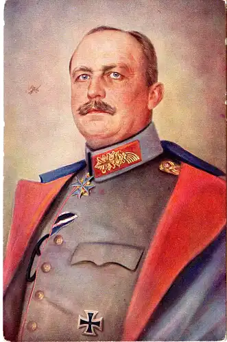 WK I, General von Ludendorff, un gebr. Farb-AK