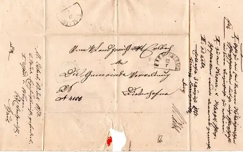 Bayern 1868, L2 POSTABLAGE DIETENHOFEN u. HKS Rügland auf Bief n. Mkt. Erlbach