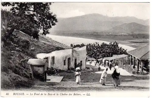 Bougie Algerien, Strassenansicht m. Personen, 1912 gebr. sw-AK