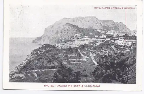 Italien, Hotel Pagano Vittoria & Germania, Capri Napoli, sw-AK. #866
