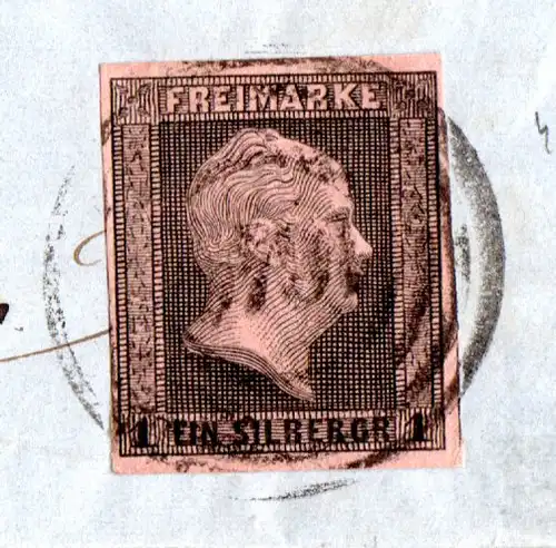 Preussen, Schlesien Nummernstpl. 1646, SAARAU auf Brief m. breitr. 1 SGr.