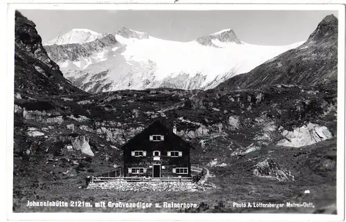 Österreich, Johannishütte m. Grossvenediger, 1938 v. HUBEN gebr. sw-AK