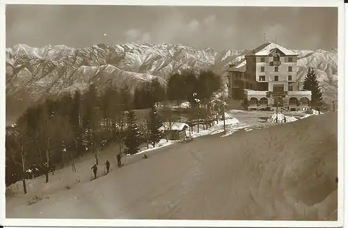Italien, Mottarone con veduta del Monte Rosa, ungebr. sw-AK. Stresa Omegna 