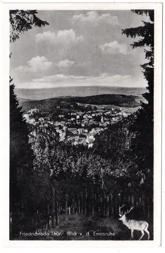 DDR 1955, Landpost Stpl. ENGELSBACH über Friedrichroda auf AK m. 10 Pf.
