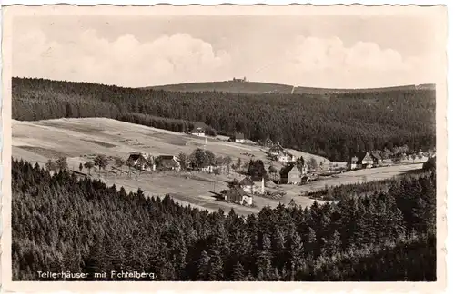 DR 1940, Landpost Stpl. TELLERHÄUSER über Schwarzenberg auf AK m. 6 Pf.