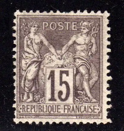 Frankreich 61 II, ungebr. 15 C. Sage Typ II (Kat. 750 €).