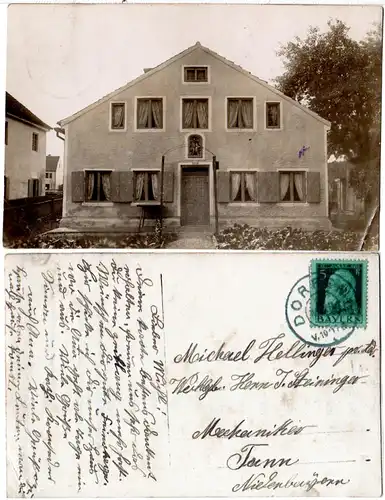 Dorfen, Einzelhaus m. Hausnr. 262, 1913 gebr. sw-Foto AK