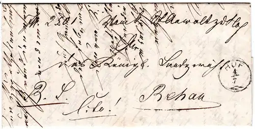 Bayern 1868, Zierstempel HOF auf Brief m. Cito! - Vermerk n. Rehau.