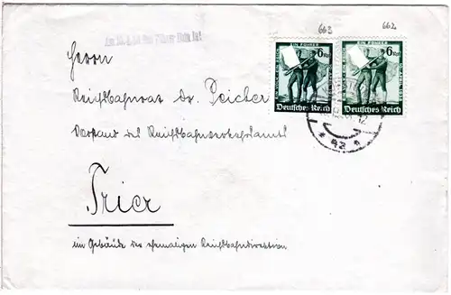 DR Ostmark 1938, Am...dem Führer Dein Ja! Propagandastpl. auf Brief v. Kufstein