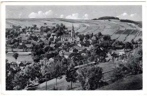 Wurzbach in Thüringen, Gesamtansicht, gebr. sw-AK