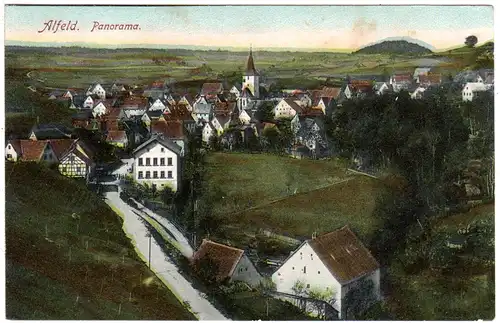 Alfeld, Panorama, 1916 gebr. Bayern Farb-AK