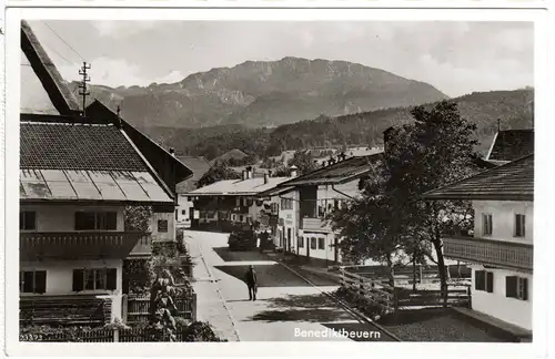 Benediktbeuern, Strassenansicht m. Gebäuden, 1953 gebr. sw-AK