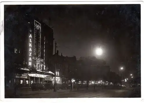 Hamburg, St. Pauli bei Nacht, Reeperbahn, 1941 m. FP gebr. sw-AK