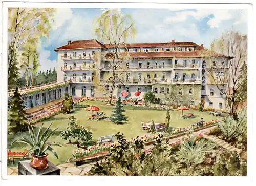 Bad Wörishofen, Sanatorium Irmgard, ungebr. Farb-AK