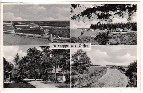 Heidkoppel a.d. Ostsee, 1956 gebr. Mehrbild sw-AK