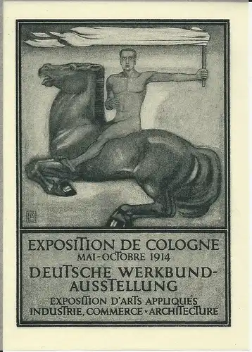 Köln 1914, Deutsche Werkbund-Ausstellung, Kunstdruck auf Pergaminpapier