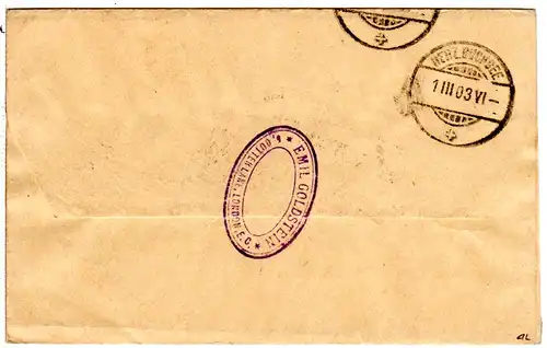 GB 1903, 1d Book Post stationery wrapper with FOUND-IN-F.N.O. WITHOUT CONTENTS