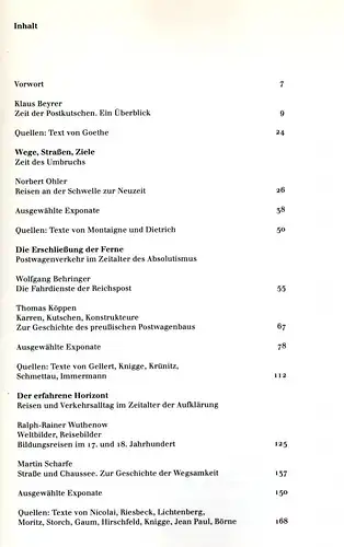 K. Beyrer (Hrsg.), Zeit der Postkutschen. Drei Jahrhunderte Reisen 1600-1900 