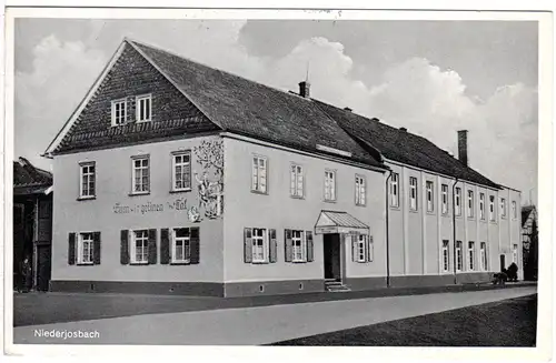 Niederjosbach i. Taunus, Gasthaus zum Grünen Tal, 1953 gebr. sw-AK