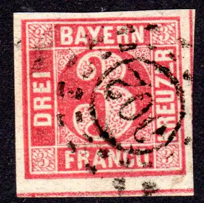Bayern 9, oMR 602 Reuth b. E. nahezu zentrisch auf breitrandiger 3 Kr.