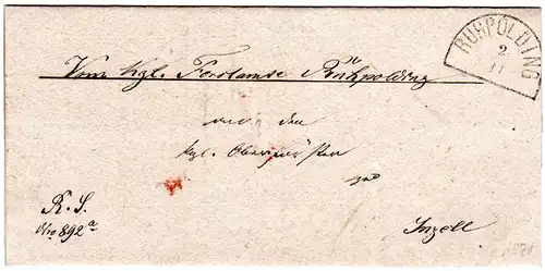 Bayern 1870, HKS Ruhpolding klar auf Brief n. Inzell